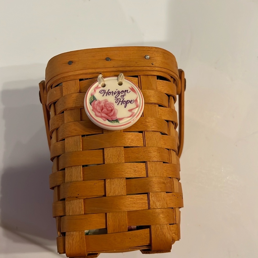 Longaberger Cancer Basket 1998 Horizons of Hope EUC